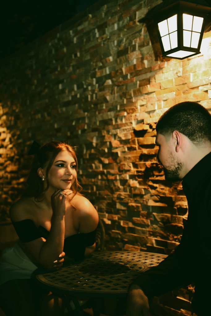 Candid moment between the couple
